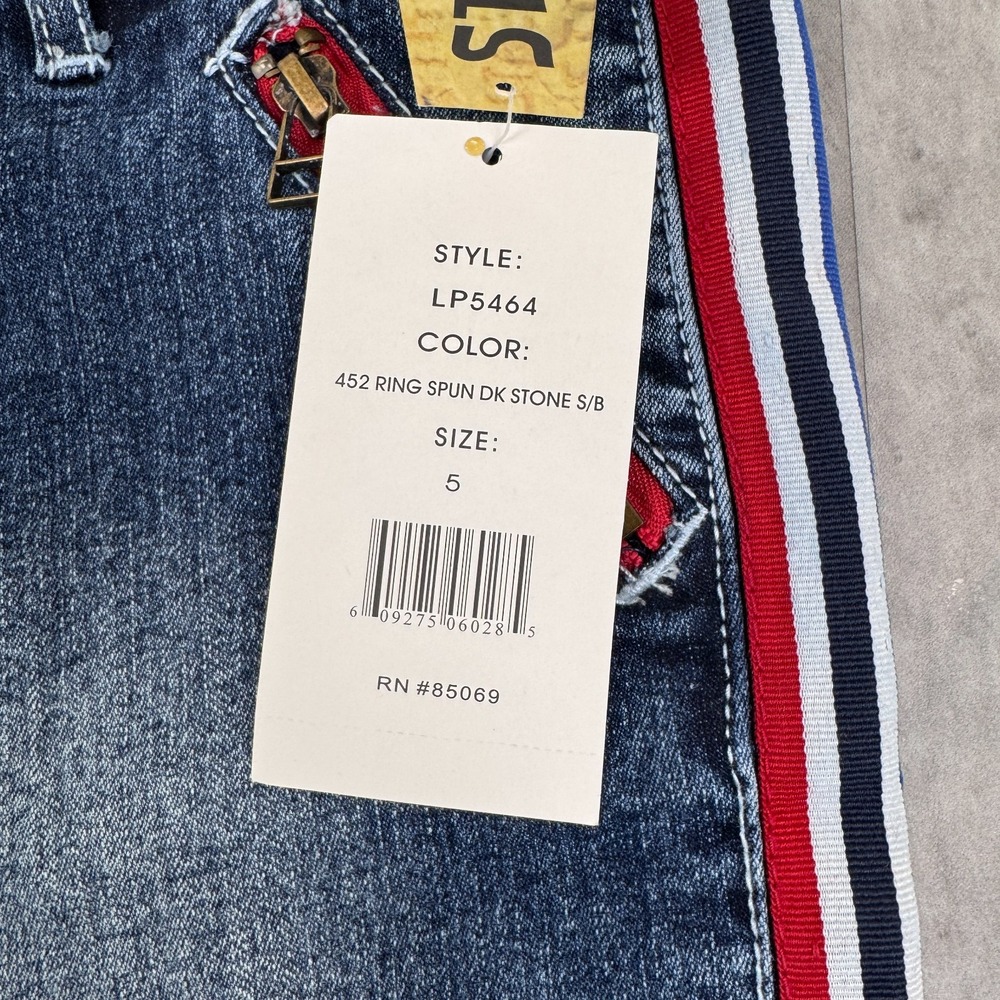 Vintage Paco Jeans Womens 5 Blue Embroidered Flare Bootcut Ribbon Y2K NWT‎ - Picture 2 of 8
